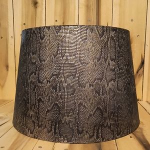 Python Snakeskin Snake Print Lamp Shade Modern Decor Contemporary Round Drum
